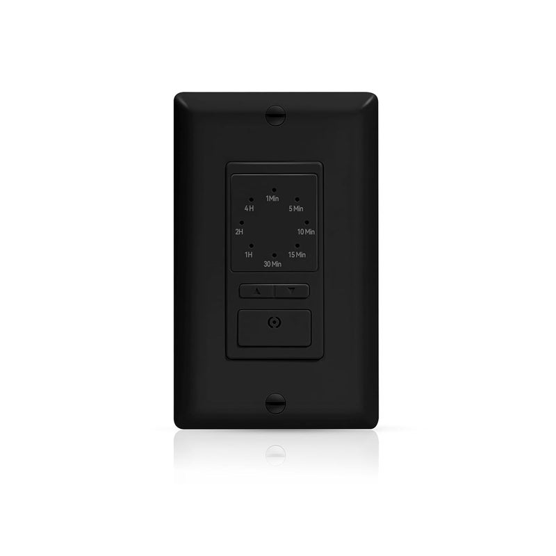 ECOELER Countdown Timer Switch, 1-5-10-20-30-60 Min, 2-4 Hour, in-Wall Timer Switch with Constant On Mode for Bathroom Fans and Lights, Neutral Wire Required, ETL Listed, Black - Image 1